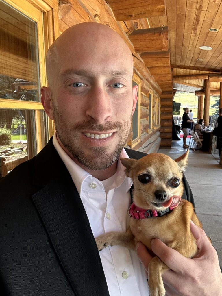 Andrew ciccolini with a dog