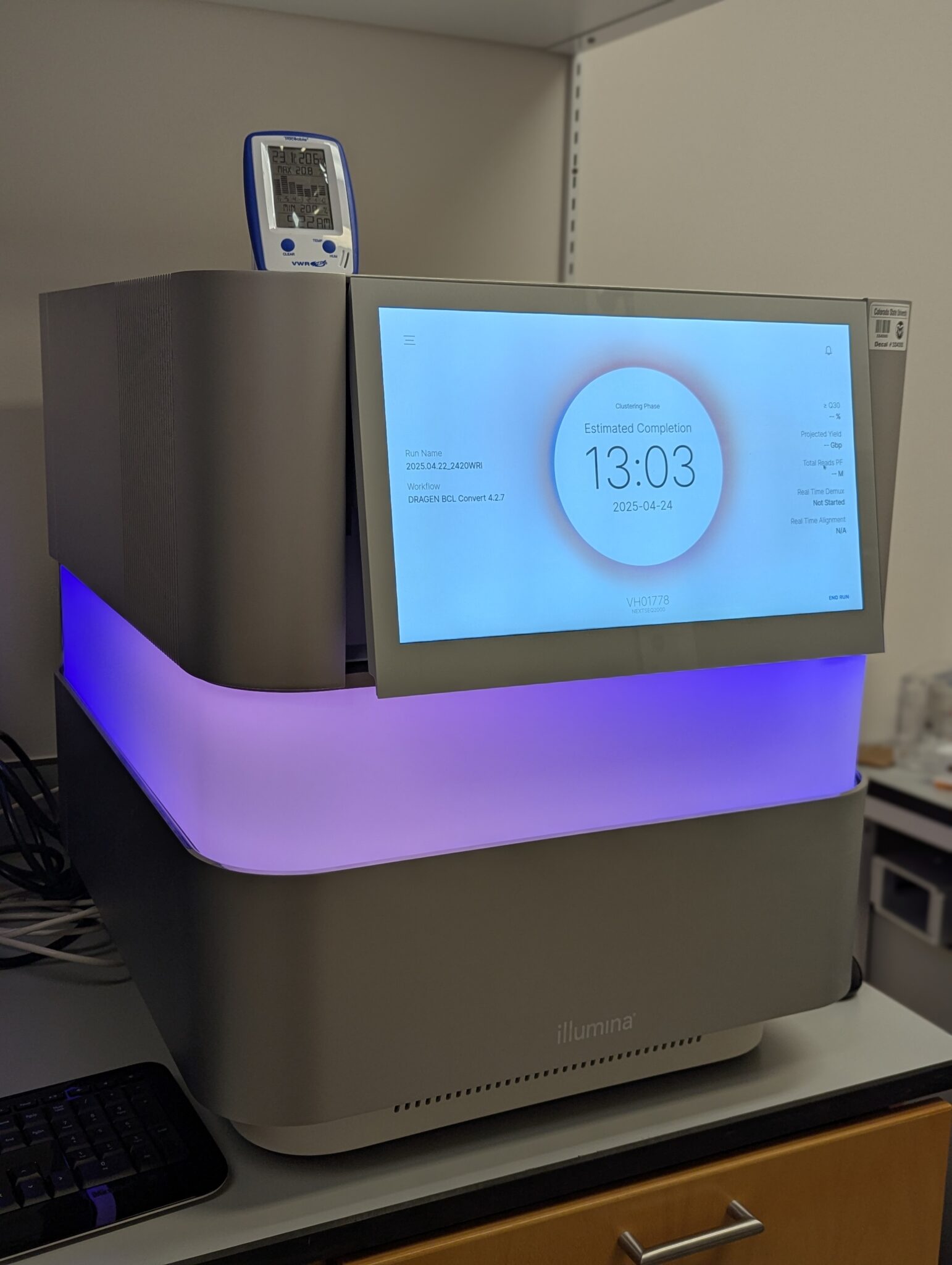 a close up of the next generation sequencing machine