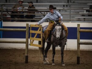 A rider competes with her quarter horse