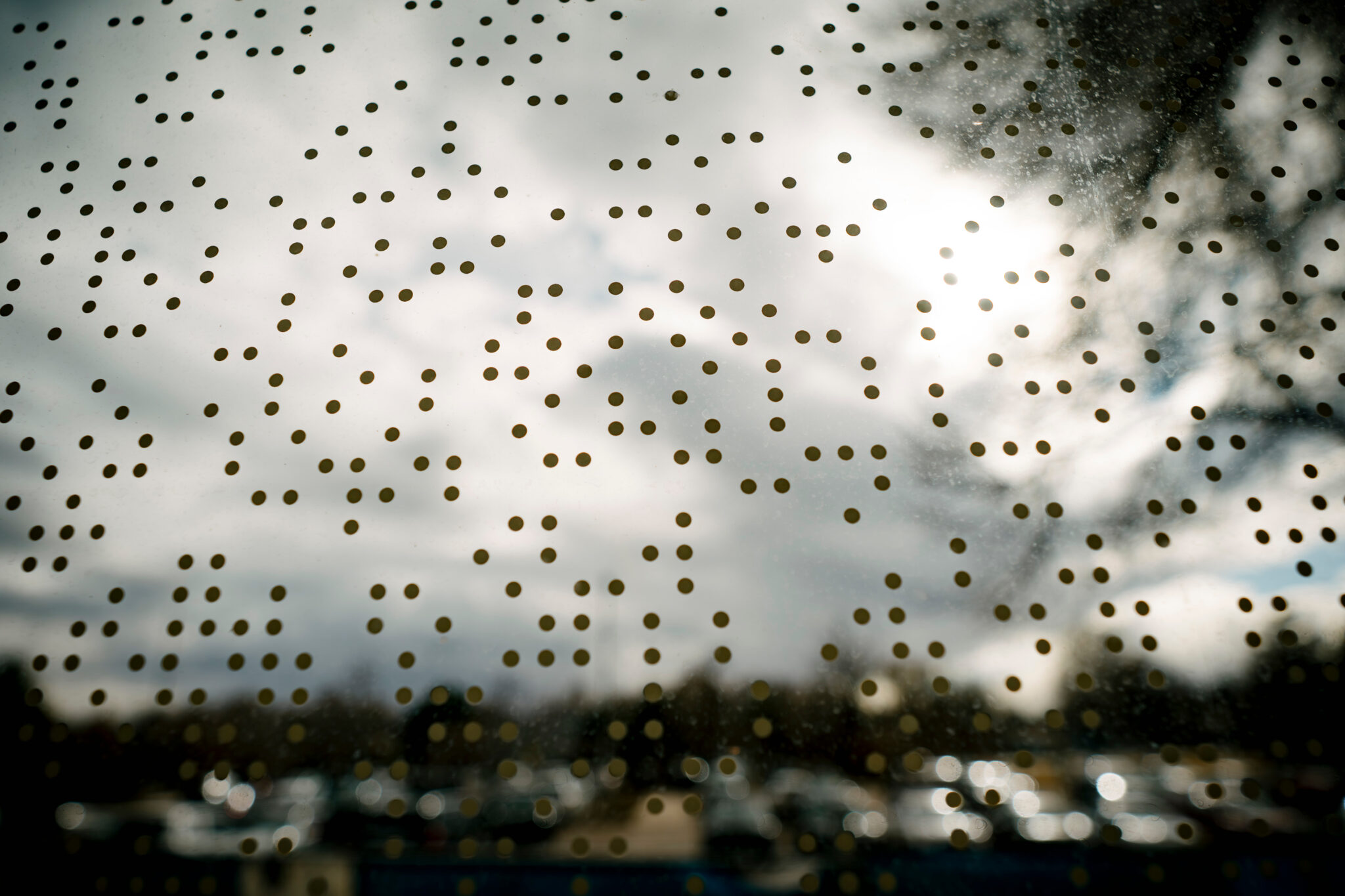 Close up photo of window frit pattern