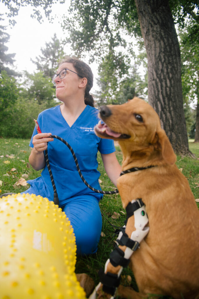 Laura Southworth with rehab patient, Tim